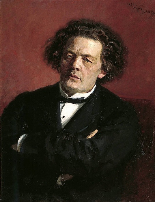 Портрет пианиста, дирижера и композитора А.Г.Рубинштейна (1829-1894). Илья Ефимович Репин