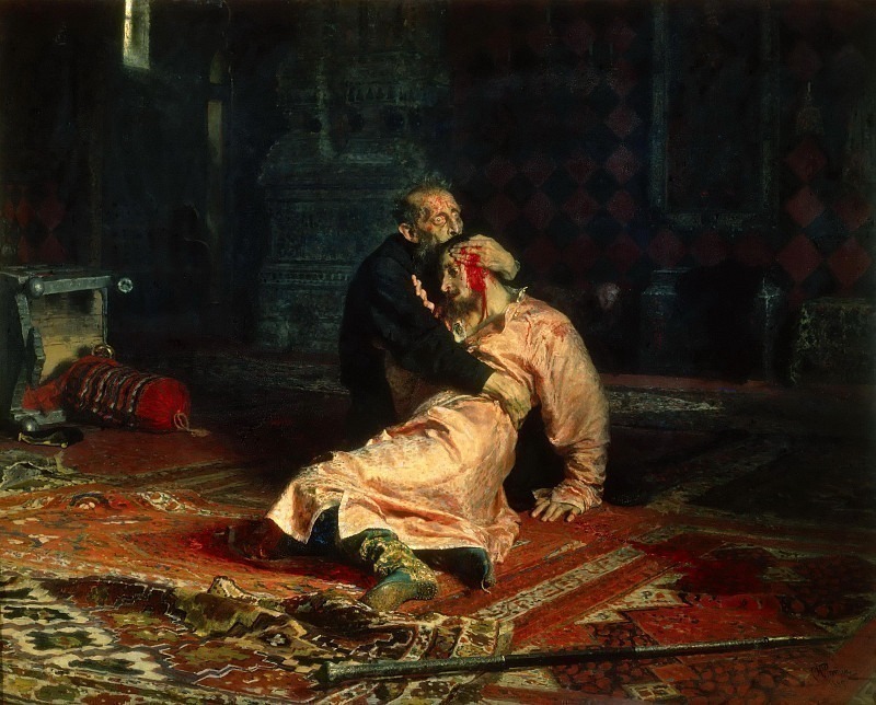 Иван Грозный и сын его Иван 16 ноября 1581 года. Илья Ефимович Репин