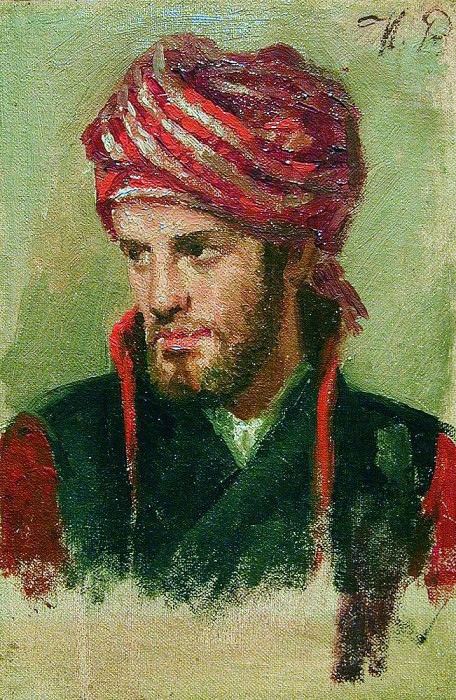 Портрет молодого человека в чалме. Илья Ефимович Репин