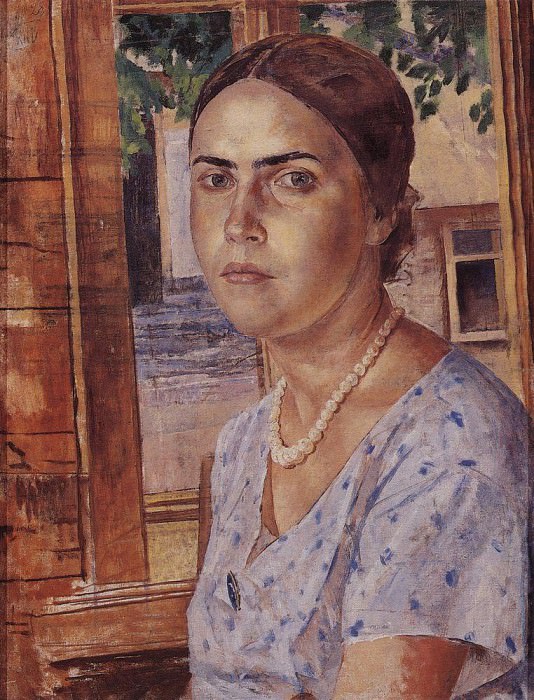 Девушка у окна. 1928. Петров-Водкин Кузьма Сергеевич