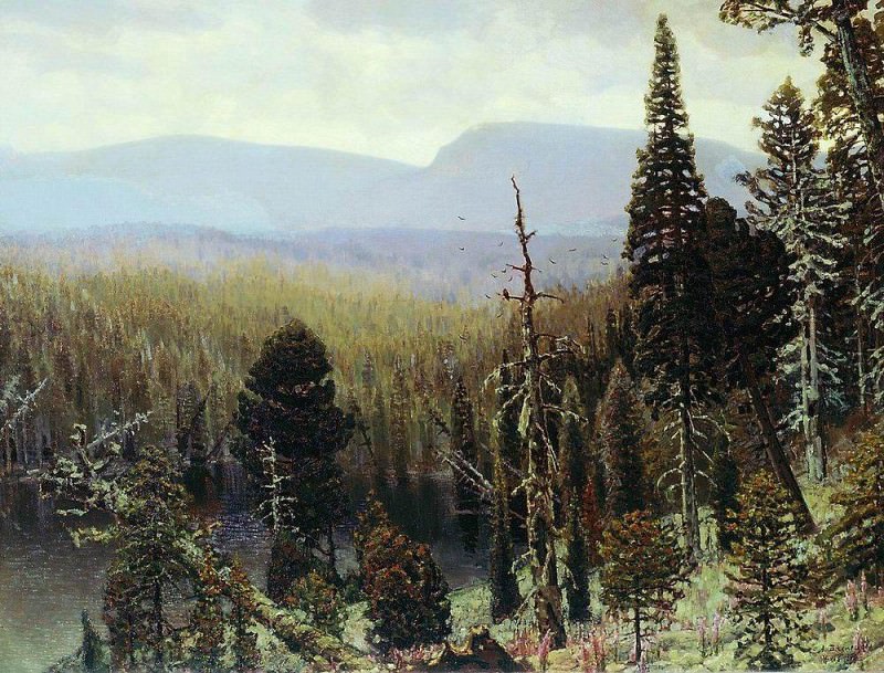 Тайга на Урале. Синяя гора. 1891. Аполлинарий Михайлович Васнецов
