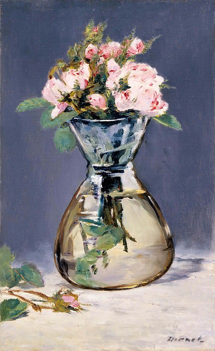 Mosee Roses in a Vase. Édouard Manet