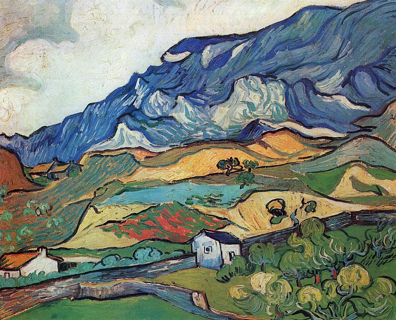 Les Alpilles, Mountain Landscape near Saint-Remy. Vincent van Gogh