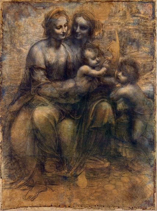 The Virgin and Child with St Anne and St John the Baptist. Leonardo da Vinci