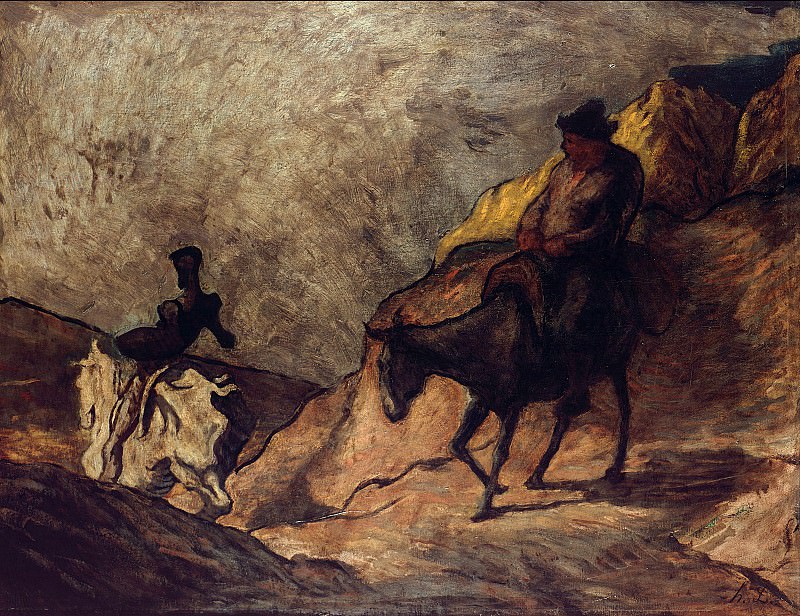 Домье, Оноре (1808-1879) - Дон Кихот и Санчо Панса. Старая и Новая Национальные Галереи (Берлин)