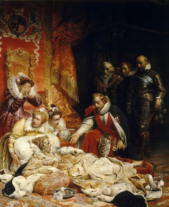 Деларош, Поль (Париж 1797-1859) -- Смерть королевы Англии Елизаветы I. часть 3 Лувр