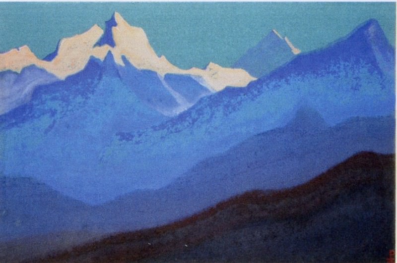 Гималаи #22 Рассвет, окрасивший вершины. Рерих Н.К. (Часть 5)