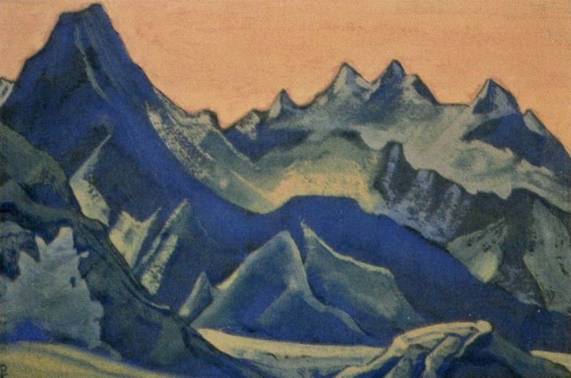 Гималаи #216 Синие вершины на рассвете. Рерих Н.К. (Часть 5)