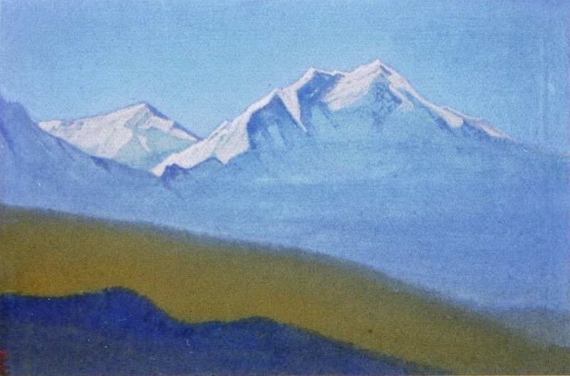 Гималаи #57 Горы, освещенные утренними лучами. Рерих Н.К. (Часть 5)