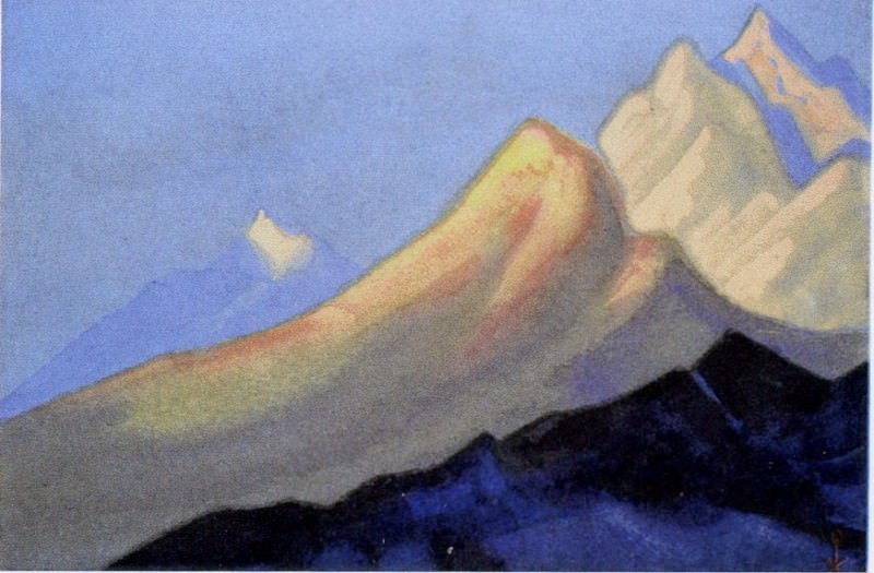 Гималаи #33 Горы в вечернем свете. Рерих Н.К. (Часть 6)