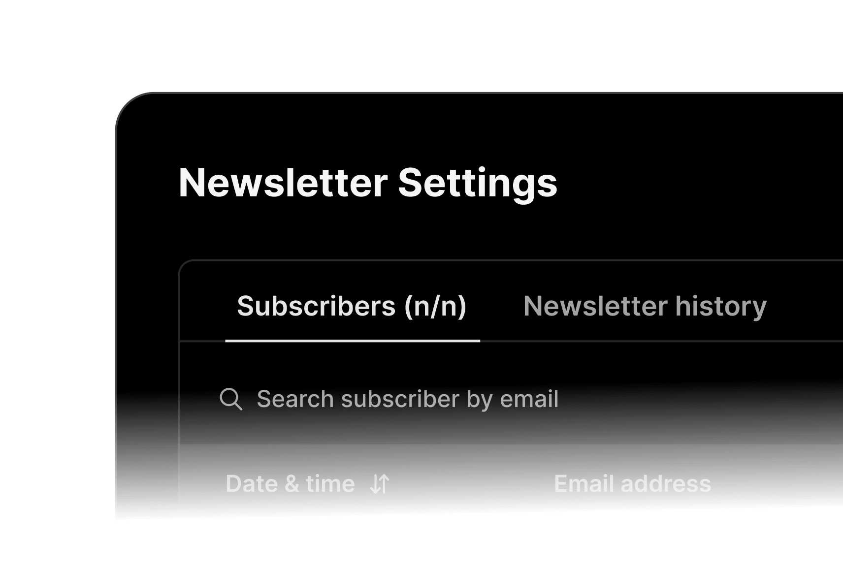 Built-in newsletter functionality.