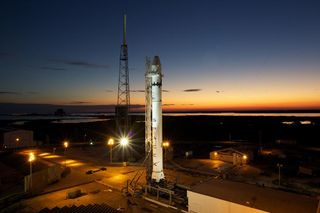 SpaceX’s Falcon 9 rocket at Space launch Complex 40 at Cape Canaveral