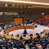 ウクライナ情勢をめぐって開かれた国連安全保障理事会＝米ニューヨークの国連本部で2022年9月30日、国連提供