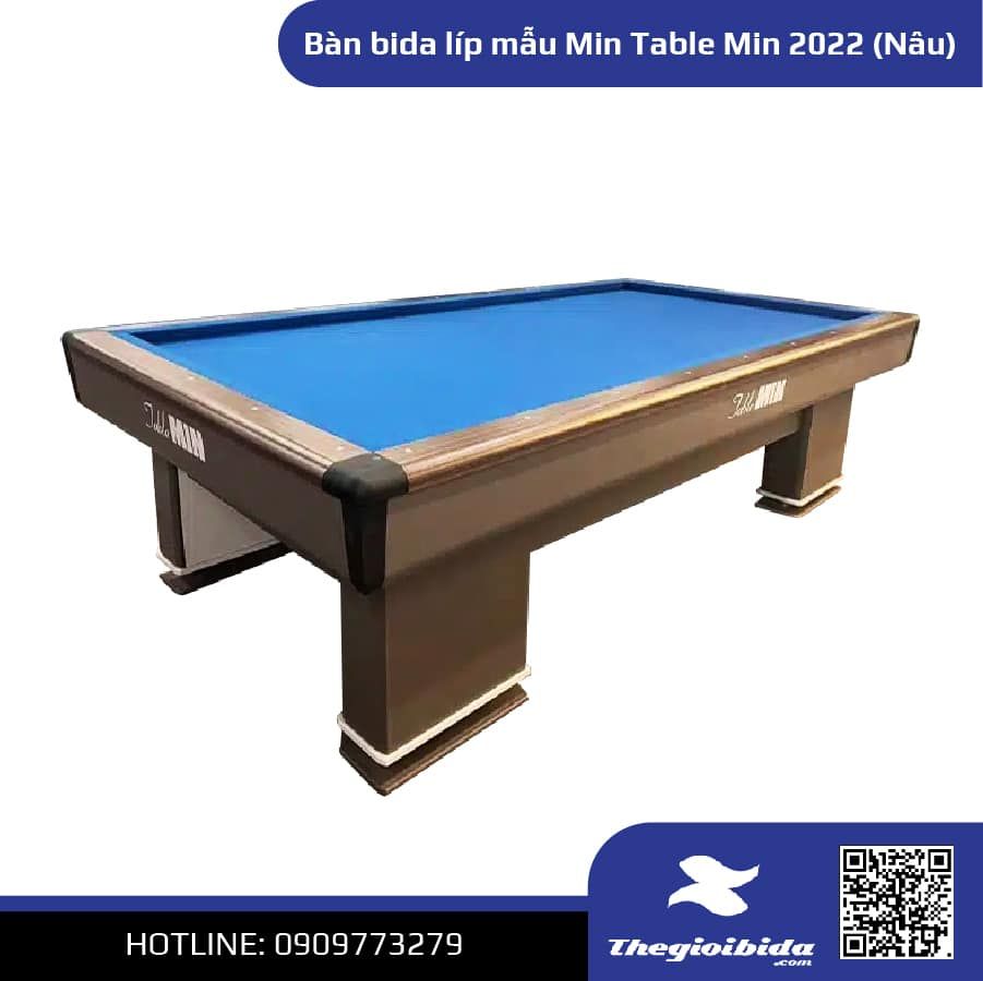 Bàn bida líp mẫu Min Table Min 2022 (Nâu) - Giá: 32.000.000 đến 41.000.000đ
