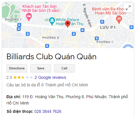 Billiards Club Quán Quân