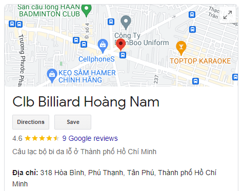 Clb Billiard Hoàng Nam