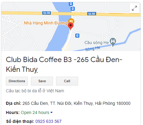 Club Bida Coffee B3 -265 Cầu Đen-Kiến Thuỵ