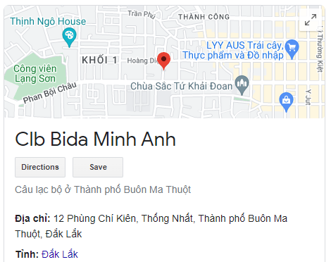 Clb Bida Minh Anh