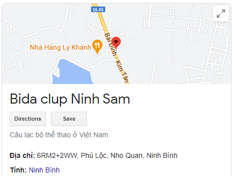 Bida clup Ninh Sam