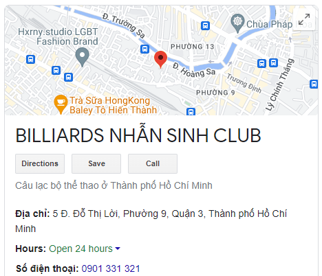 BILLIARDS NHẪN SINH CLUB