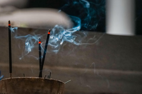 Incense Burning in a temple
