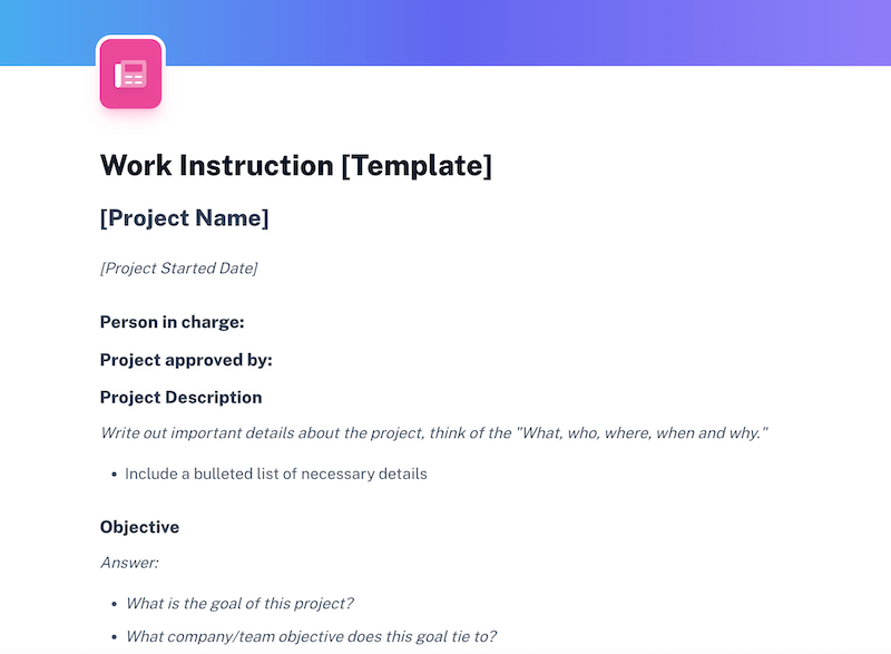 What Are Work Instructions Templates? (+6 Free Templates)
