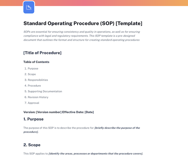 How to Write Standard Operating Procedures [+SOP Examples & Template]