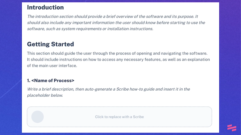 software step-by-step user guide template