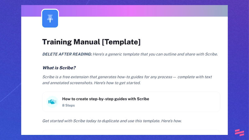 training manual template for businesses