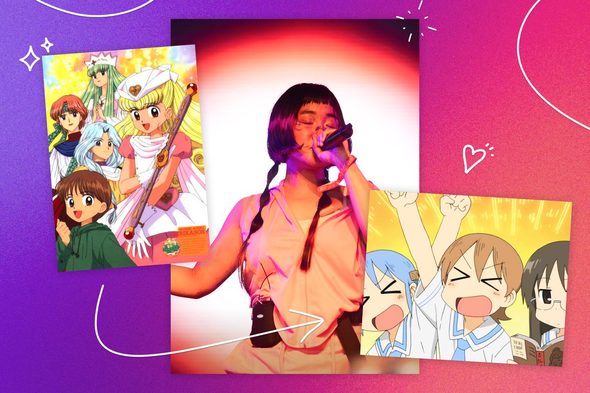 A header image featuring a photo of Yaeji, Brooklyn-based singer-songwriter, flanked by images from Nurse Angel Ririka SOS and Nichijou.