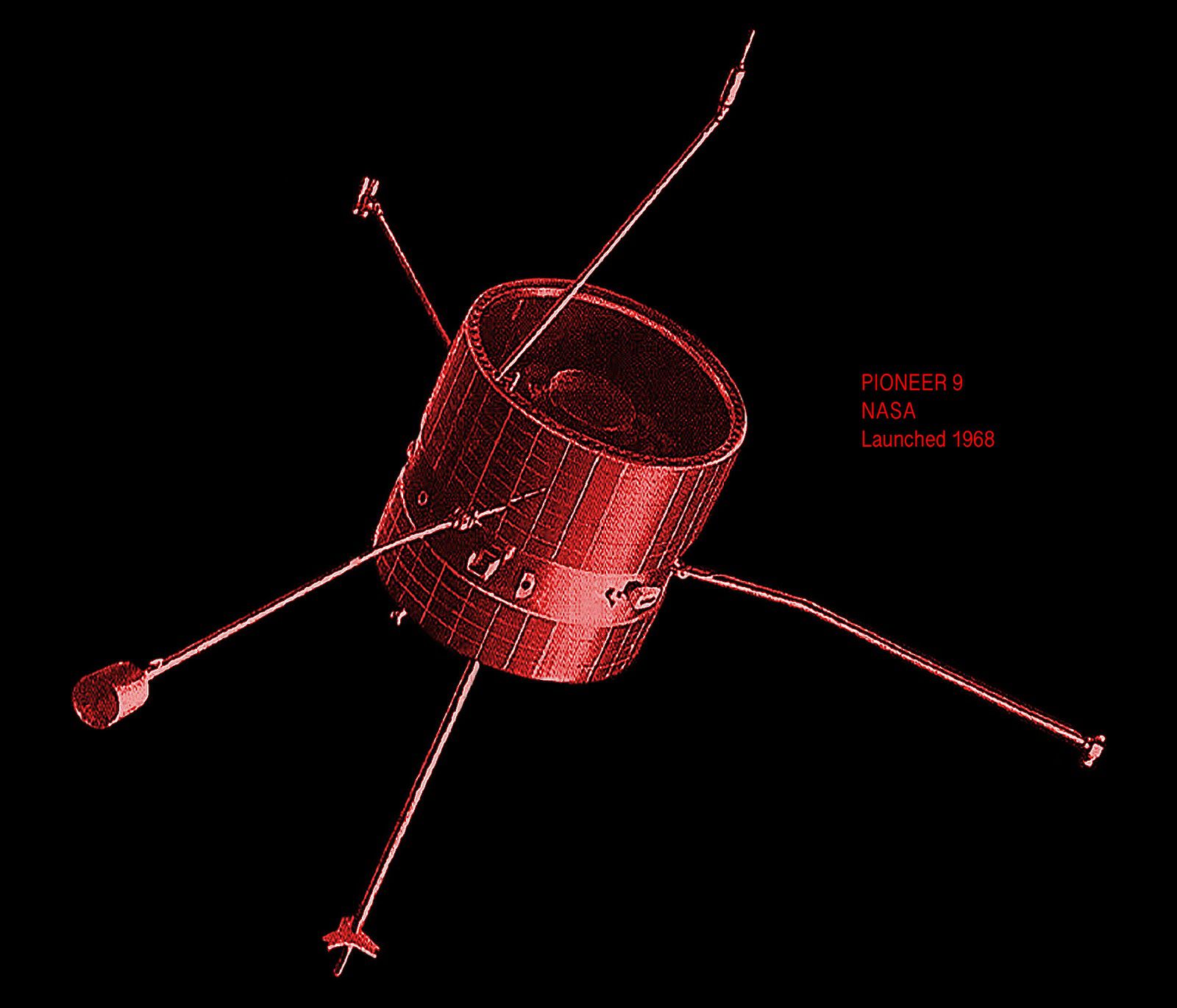 An illustration of Pioneer 9.