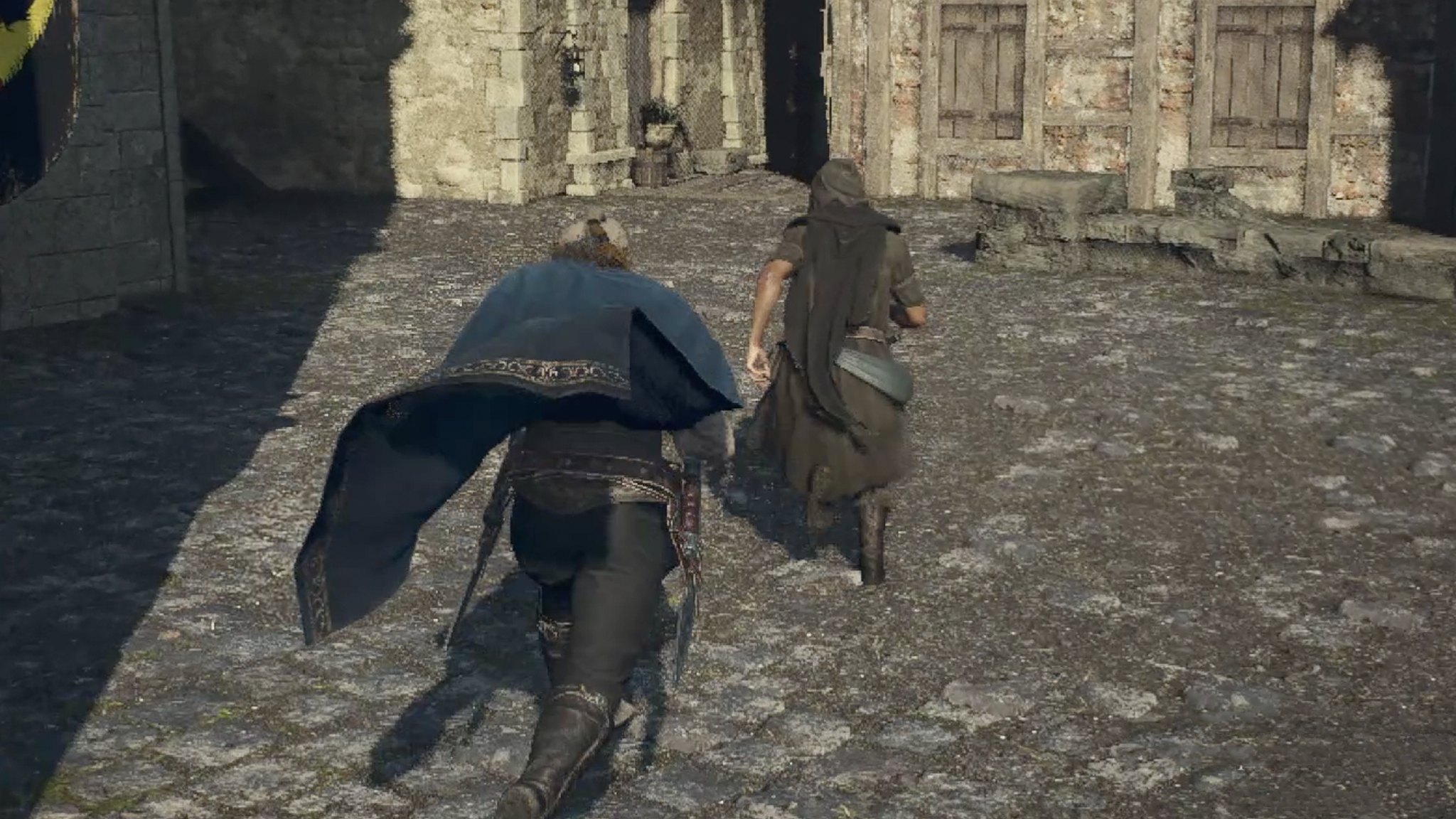 Dragon’s Dogma 2 player chasing the spy during The Arisen’s Shadow quest