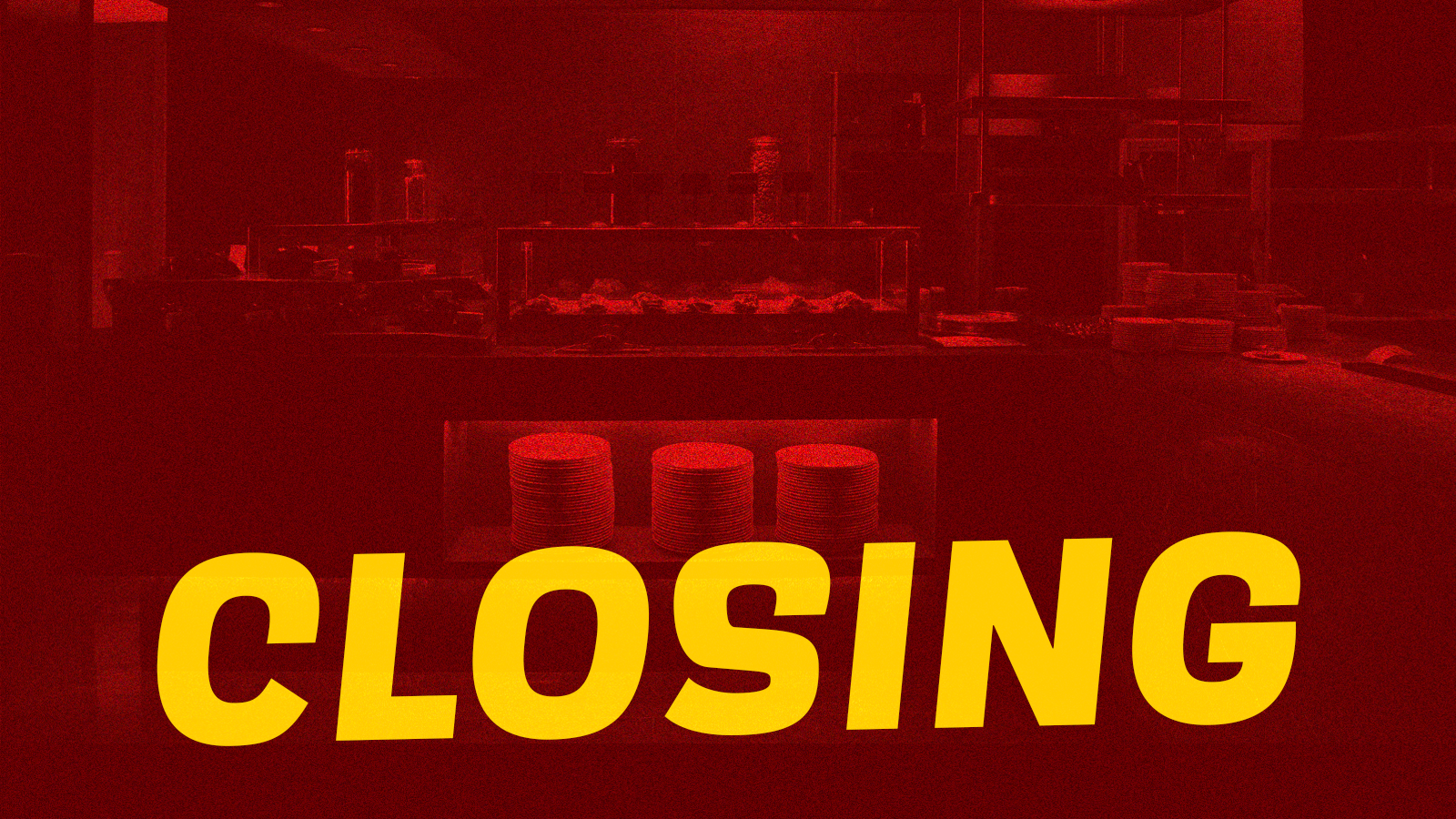 A photo illustration that reads “closed.”