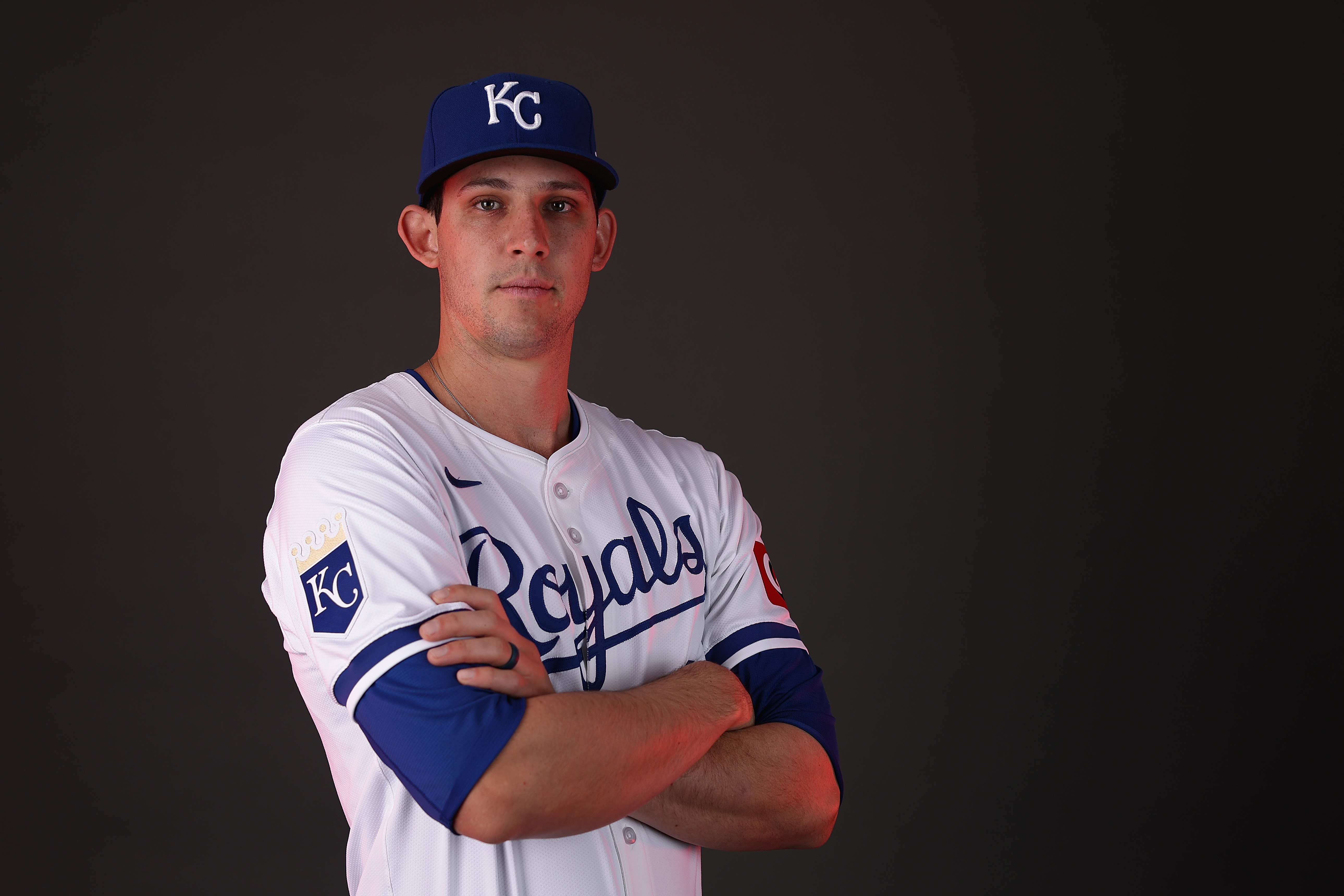 Daniel Lynch IV #41 of the Kansas City Royals poses for a portrait during photo day at Surprise Stadium on February 22, 2024 in Surprise, Arizona.