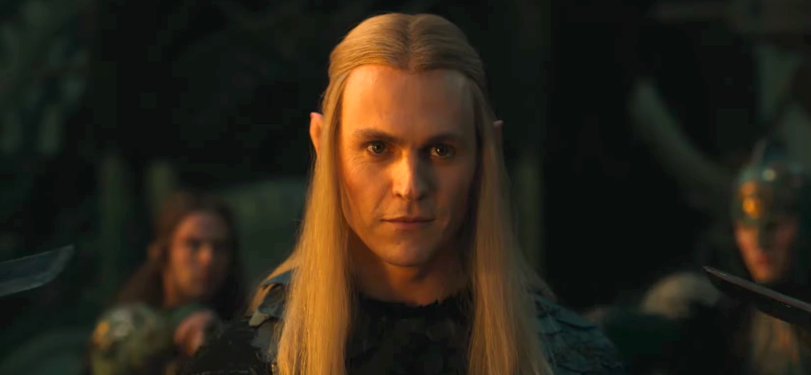 Sauron with a small grin like an a-hole in Lord of the Rings: The Rings of Power season 2