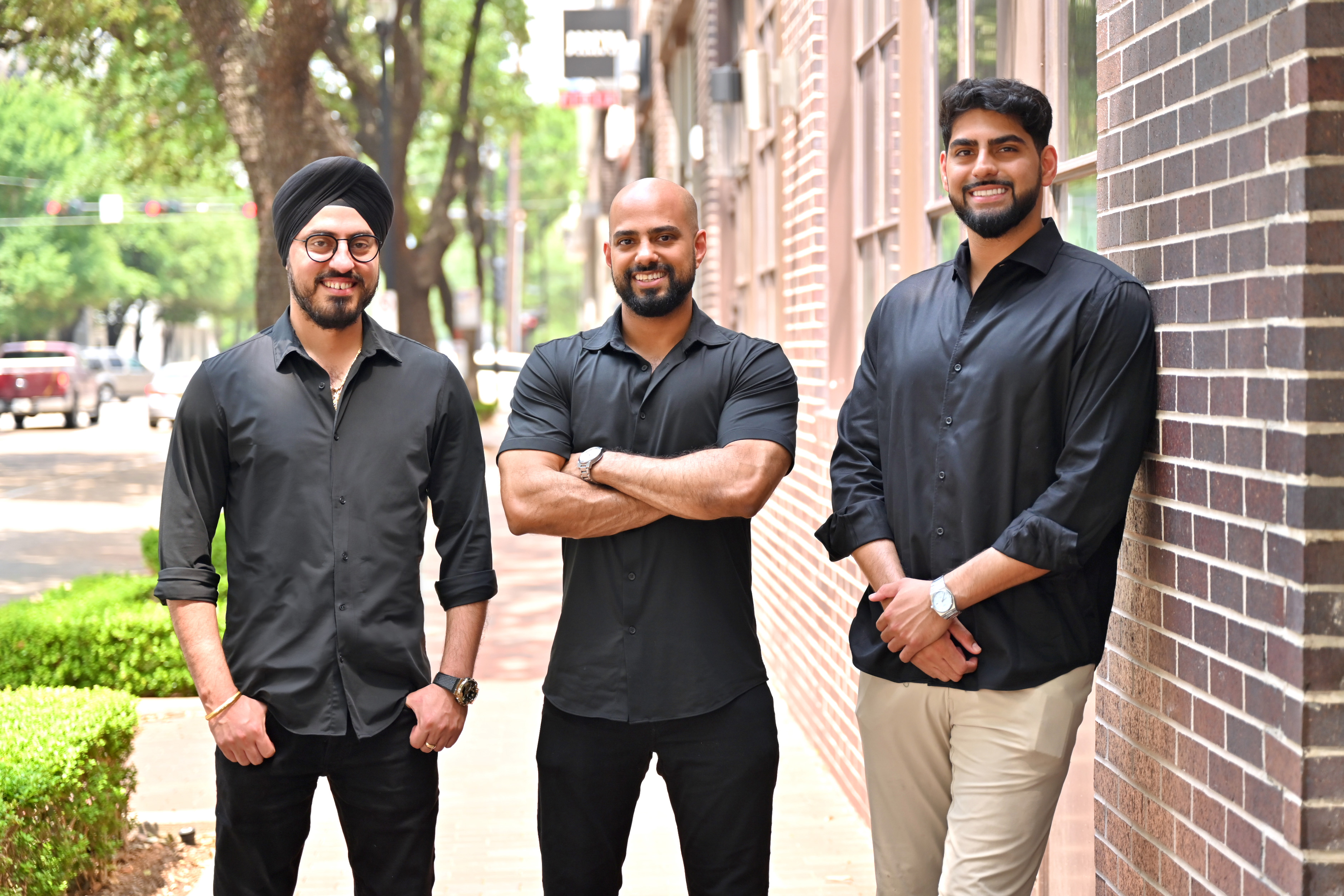 A picture of brothers Surpreet and Preet Paul Singh and chef Jassi Bindra 