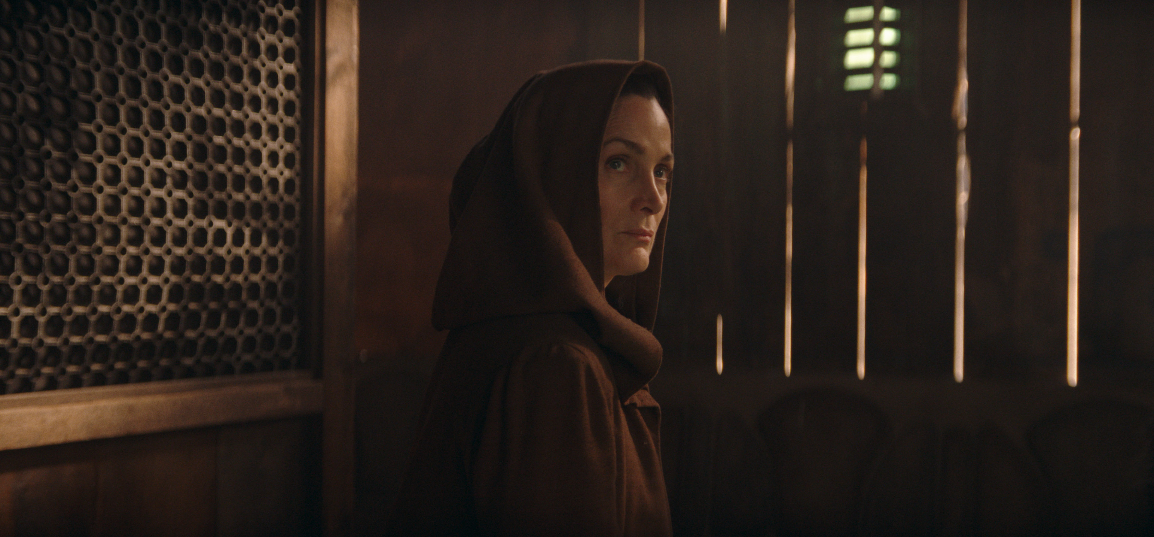 Carrie-Anne Moss as Jedi Master&nbsp;Indara&nbsp;in The Acolyte.