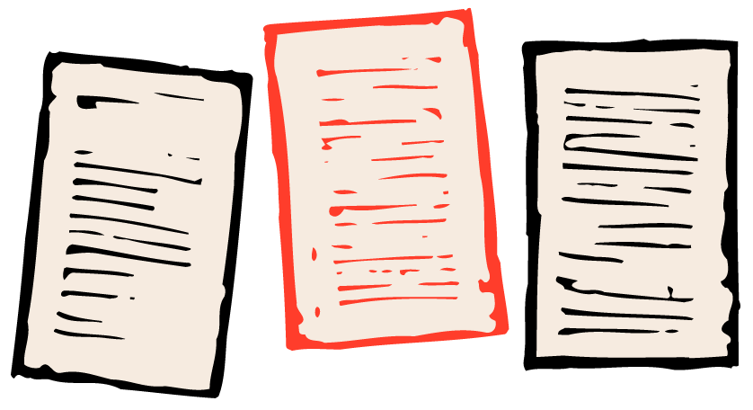 Illustration of paper documents.