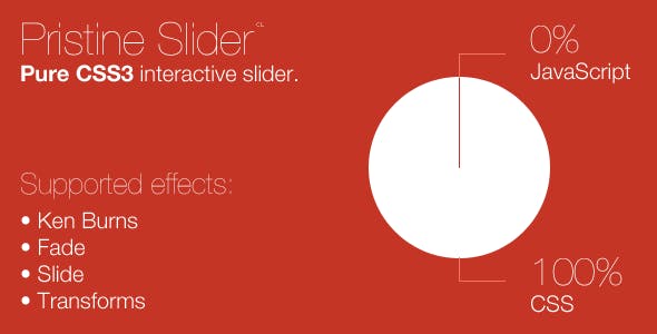 Pristine Slider: Pure CSS3 interactive slider.
