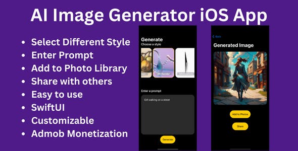 AI Image Generator iOS App