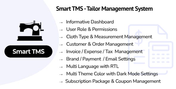 Smart TMS SaaS - Tailor Management System