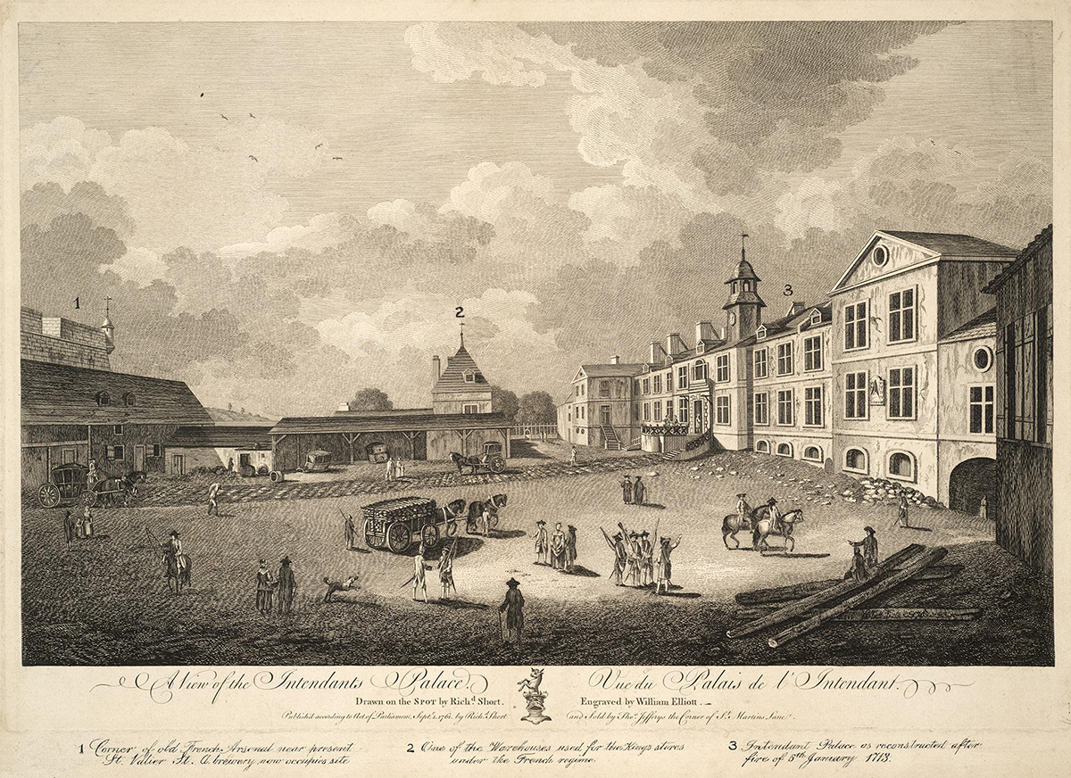 A View of the Intendant's Palace, Quebec City, 1759