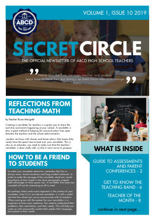 Keep informed with free school newsletter template
