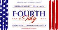 White 4th of July Facebook Shared Image template