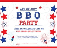 4TH OF JULY - BBQ 2 Medium Rectangle template