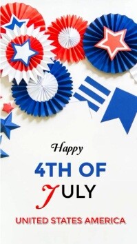 4th of july independence day Digital Display (9:16) template