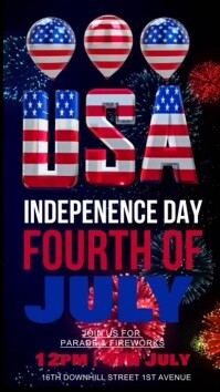 4th of July, event, Independence day Instagram Story template