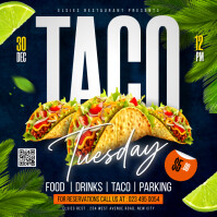 Taco tuesday flyer poster template