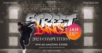 talent show street dancing design template Facebook Shared Image
