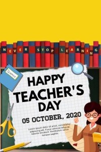 teacher, teacher's day, world teacher's day Poster template